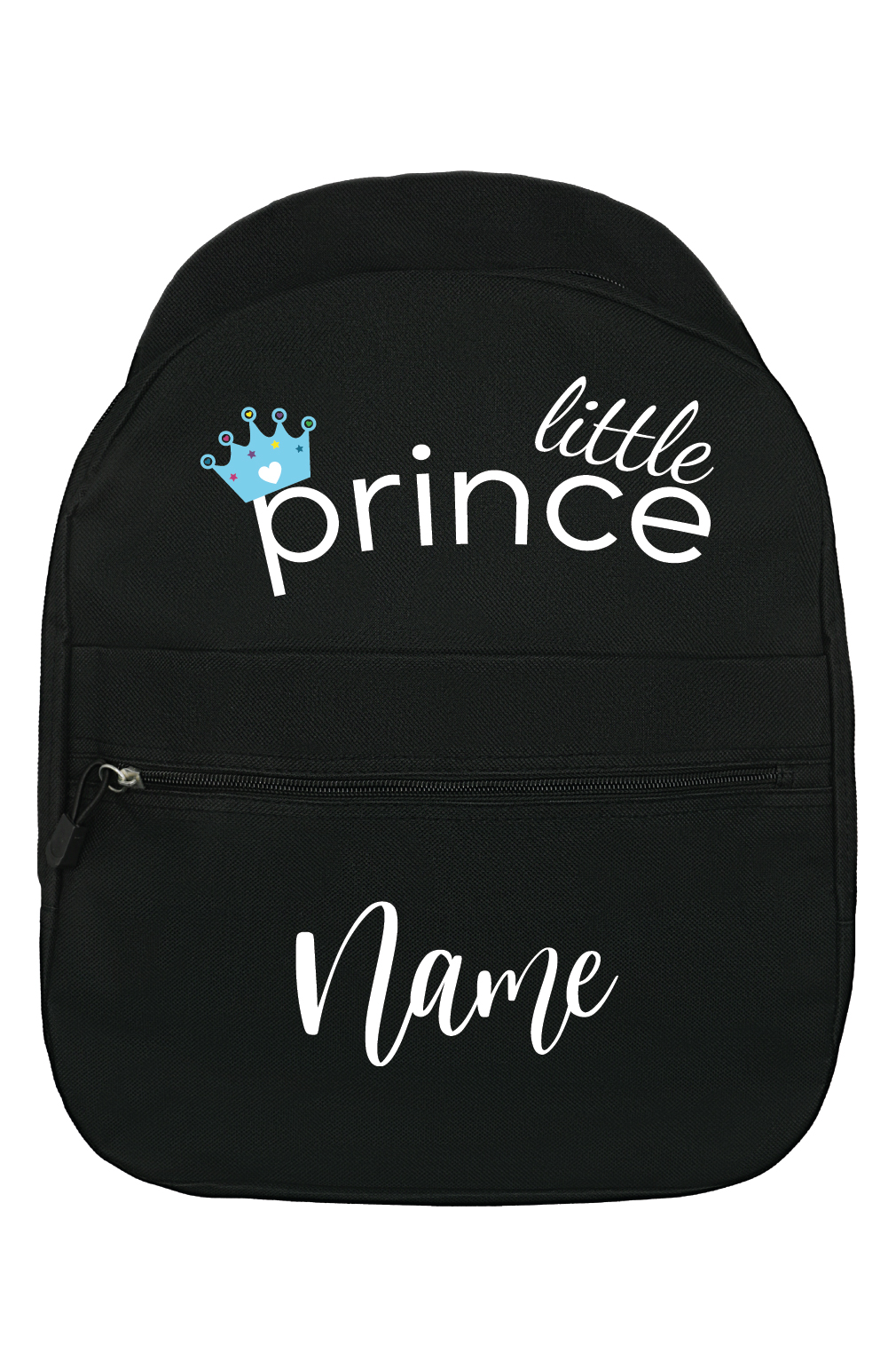 Personalised Little Prince Black Backpack for Kids